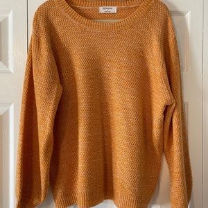 Zenana Balloon Sleeve Melange Sweater - L